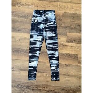 Zubaz NFL Women's Las Vegas Raiders Brushed Paint‎ Team Color Leggings Medium